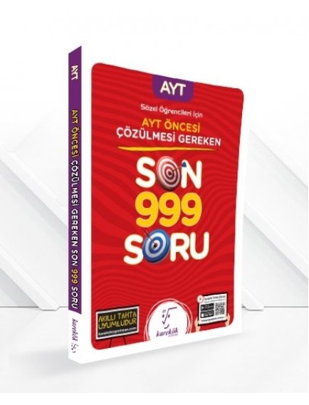 Karekök Yayınları Ayt Den Önce Çözülmesi Gereken Son 999 Soru(Sözel)