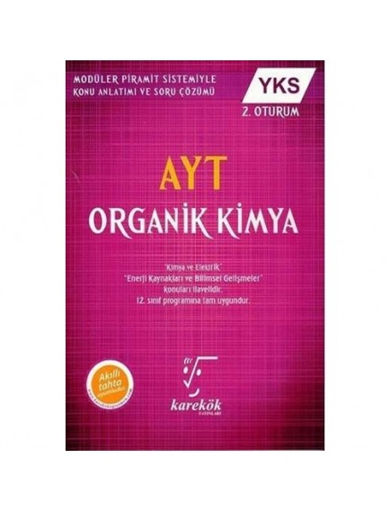 Karekök Yayınları Ayt Organik Kimya