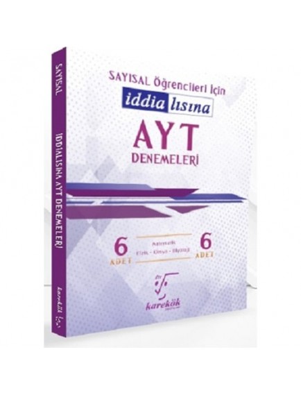 Karekök Yayınları Ayt Sayısal Öğrencileri İçin İddalısına 6'Lı Deneme