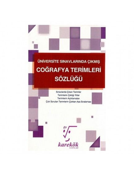 Karekök Yayınları Coğrafya Terimleri Sözlüğü