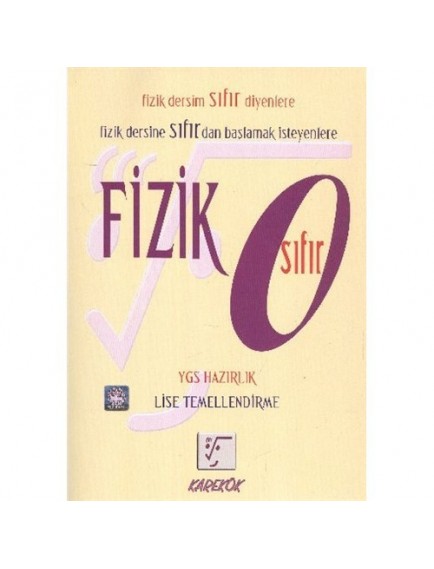 Karekök Yayınları Tyt Hazırlık Ayt Ön Hazırlık Fizik Sıfır