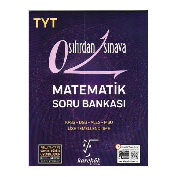 Karekök Yayınları Tyt Sıfırdan Sınava Matematik Soru Bankası