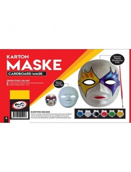 Karton Maske Boyama Sanatı - Kumtoys
