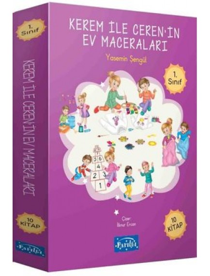 Kerem ile Ceren’in Ev Maceraları (10 Kitap) Set - Yasemin Şengül - Parıltı Yayınları