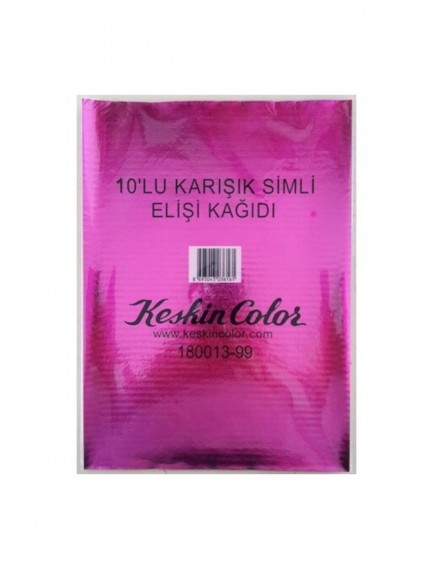 Keskin Color A4 10'Lu Karışık Renk Simli El İşi Kağıdı 180013-99
