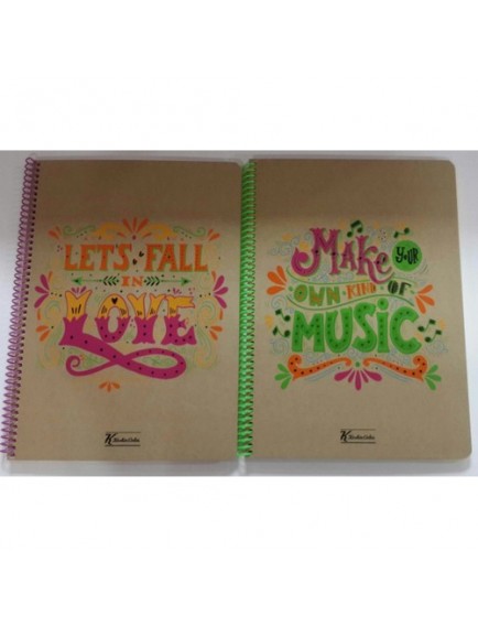 Keskin Color 100 Yaprak A4 Doodles Sert Kapak Kareli Defter 415632-99