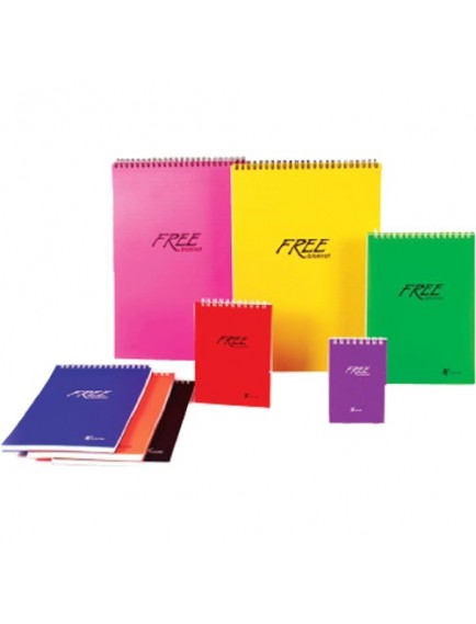 Keskin Color 100 Yaprak A4 Free Office Spiralli Plastik Kapak Çizgili Bloknot 145001-99