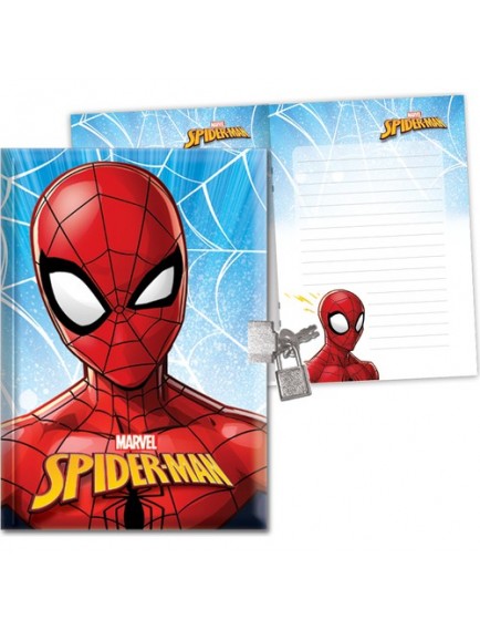 Keskin Color 104 Yaprak 14X20 Spiderman Kilitli Hatıra Defteri