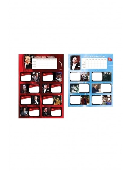 Keskin Color Atatürk Ders Programı Üçlü Öğrenci Etiketi 220131-99