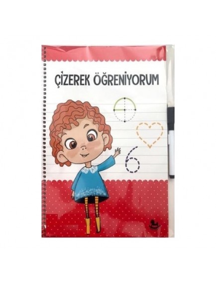 Keskin Color Çizerek Öğreniyorum Yazılıp Silinebilen Etkinlik Kitabı + Silgili Yazı Tahtası Kalemi