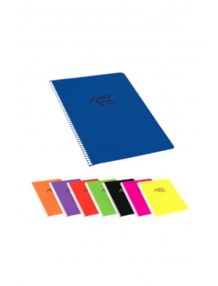 Keskin Color 60 Yaprak A5 Free Spiralli Plastik Kapak Kareli Defter 540941-99