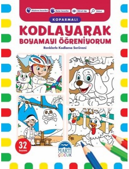 Kodlayarak Boyamayı Öğreniyorum Koparmalı - Kerem Altındağ - Martı Yayınları