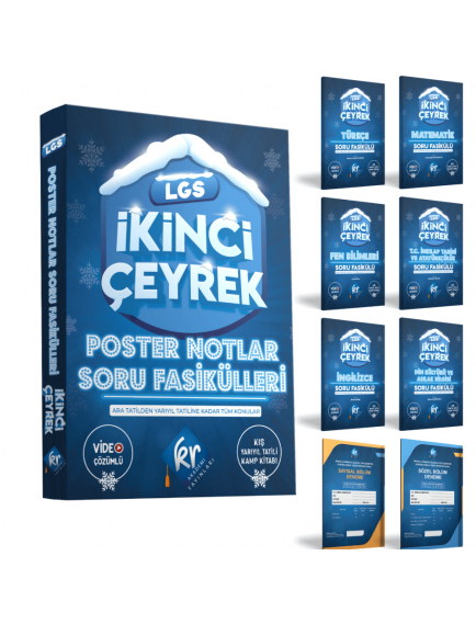 Kr Akademi Yayınları 8. Sınıf Lgs Poster Notlar Soru Fasikülleri İkinci Çeyrek