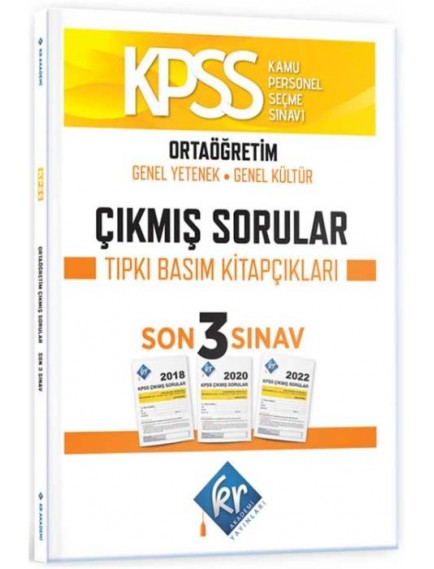 Kr Akademi Yayınları Kpss Ortaöğretim Genel Yetenek Genel Kültür Çıkmış Sorular Son 3 Sınav Tıpkı Basım Fasikülleri