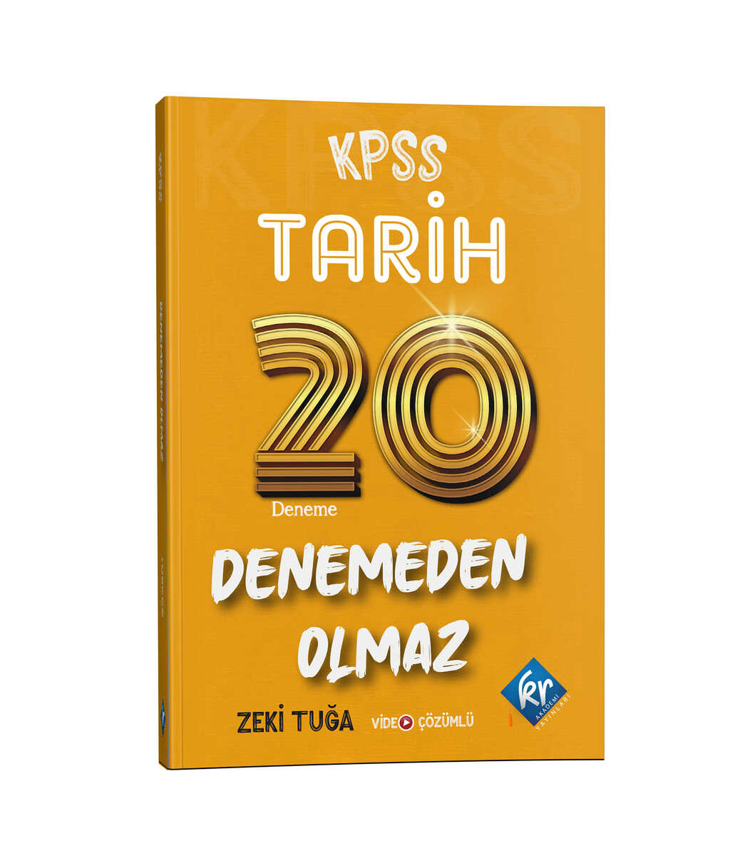 Kr Akademi Yayınları Kpss Tarih Denemeden Olmaz 20 Deneme Video Çözümlü