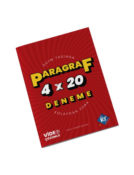 Kr Akademi Yayınları Paragraf 4X20 Kolaydan Zora Deneme 