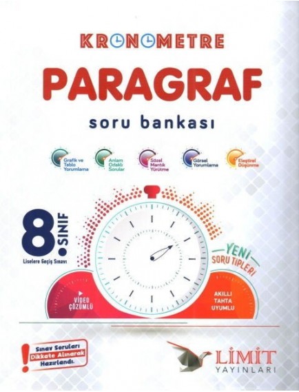 Limit Yayınları 8. Sınıf Kronometre Paragraf Soru Bankası