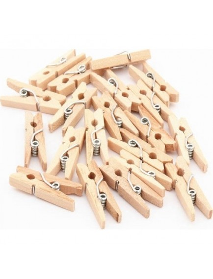 Lino 30'Lu 25Mm Ahşap Küçük Mandal