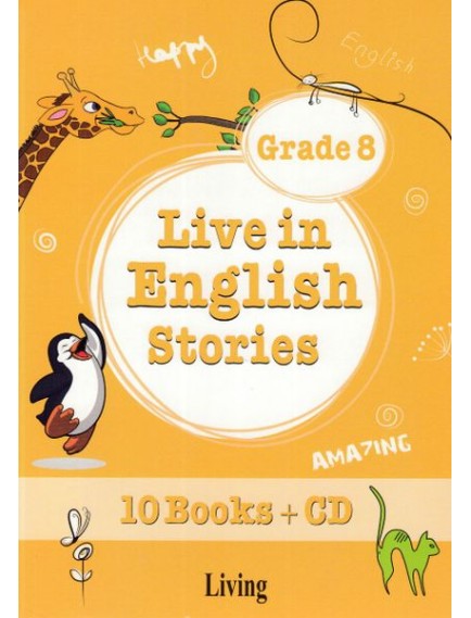 Live İn English Stories Grade 8 (10 Book+Cd) - Seval Deniz - Living English Dictionary Publishing