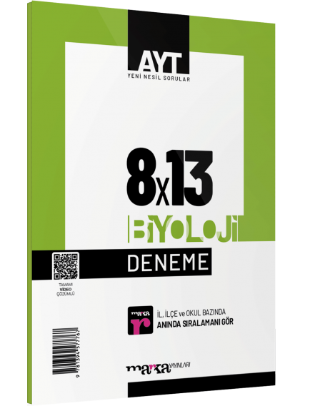 Marka Yayınları Ayt Biyoloji 8X13 Deneme