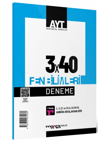Marka Yayınları Ayt Fen Bilimleri 3X40 Deneme