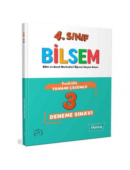 Markaj Yayınları 4. Sınıf Bilsem Fasikül Tamamı Çözümlü 3 Deneme Sınavı Yeni Tarz