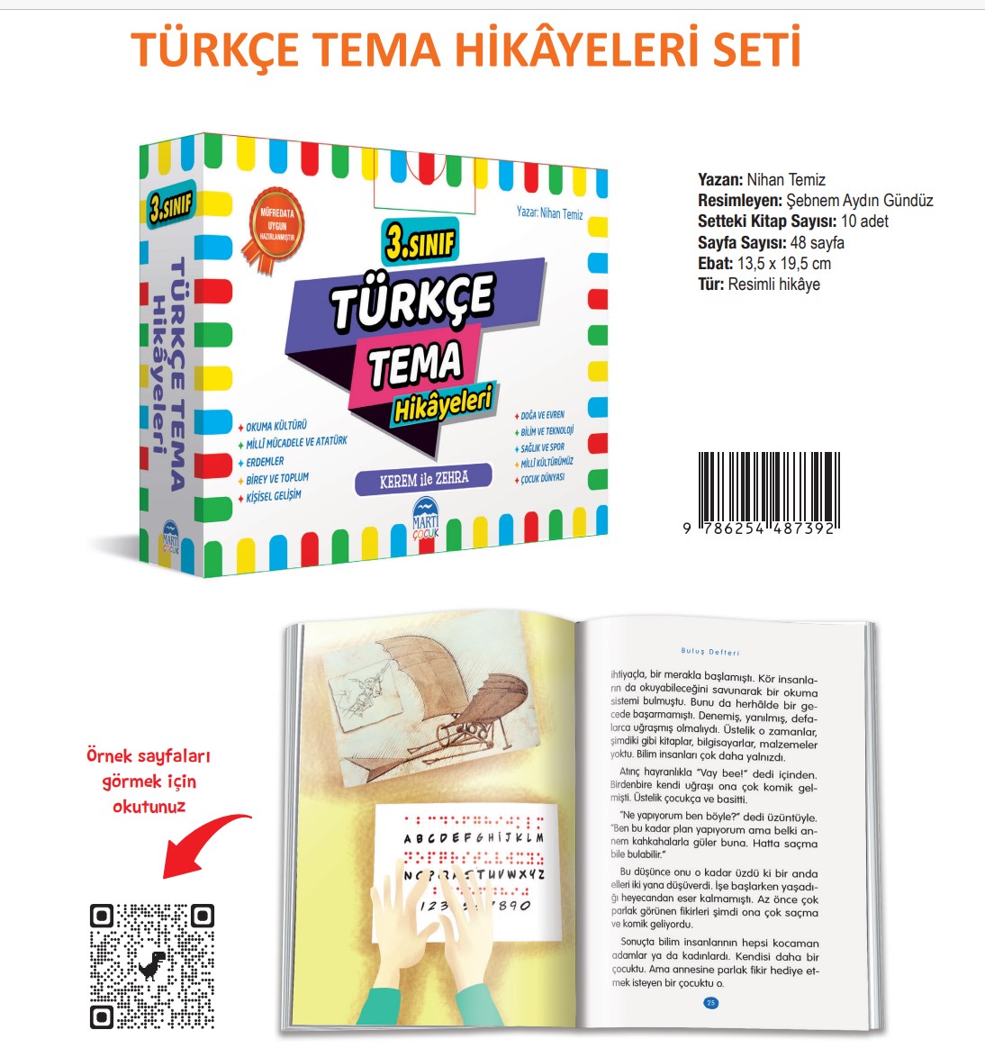 Martı Çocuk Yayınları 3 . Sınıf Türkçe Tema Hikayeleri