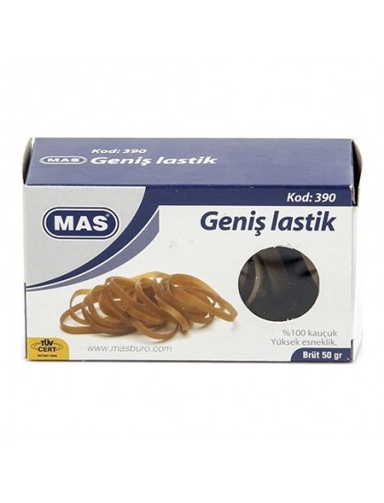 Mas 50 Gram %100 Kauçuk Geniş Boy Ambalaj Lastiği 390