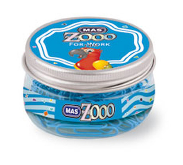 Mas Zoo Seffaf Yuvarlak Kutuda Plastik Kaplı Atas Mavi No:3
