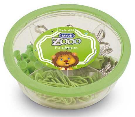 Mas Zoo Yuvarlak Kutuda Muhtelif Malzeme (Ataç, Kıskaç) Top Yeşil
