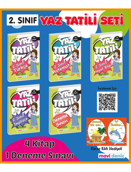 Mavi Deniz Yayınları 2. Sınıf Yaz Tatil Seti
