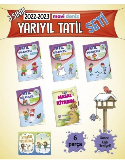 Mavi Deniz Yayınları 3.Sınıf Kış Tatil Kitabı
