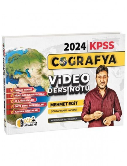 Mehmet Eğit Yayınları Yayınları Kpss Coğrafya Video Ders Notları 