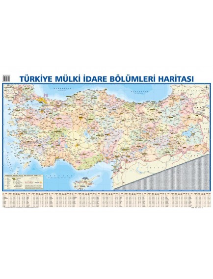 Mepmedya Yayınları 50*70 Cm Türkiye Haritası Mülki İdare Bölümleri Haritası Türkiye Fiziki Haritası (Çift Yön)