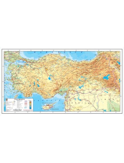 Mepmedya Yayınları 50*70 Cm Türkiye Haritası Mülki İdare Bölümleri Haritası Türkiye Fiziki Haritası (Çift Yön)