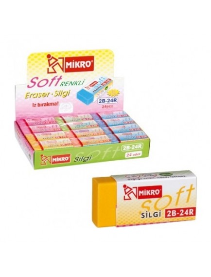 Mikro Renkli Nano Soft Silgi 2B-24R