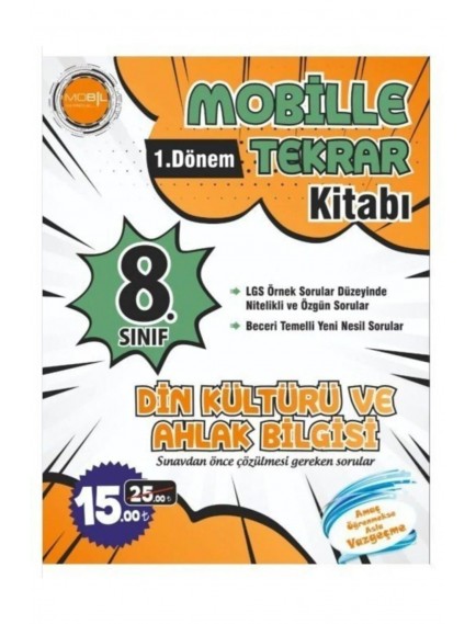 Mobil Yayınları 8. Sınıf Din Kültürü Ve Ahlak Bilgisi Tekrar 1. Dönem