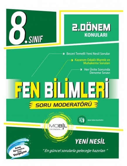 Mobil Yayınları 8. Sınıf Fen Bilimleri 2. Dönem Soru Moderatörü