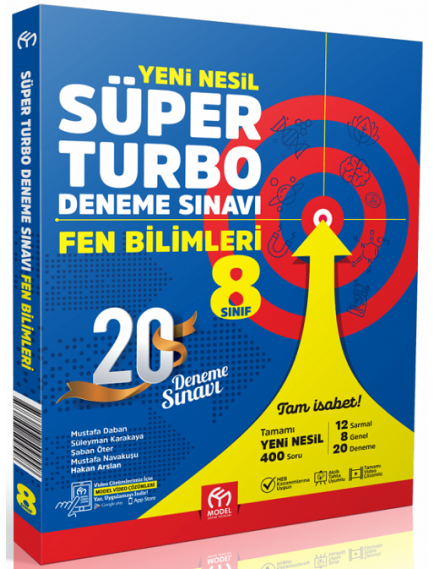 Model Yayınları 8. Sınıf Fen Bilimleri Yeni Nesil Süper Turbo Deneme Sınavı