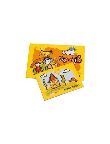Mopak 40 Yaprak Küçük Boy Karton Kapak Resim Defteri