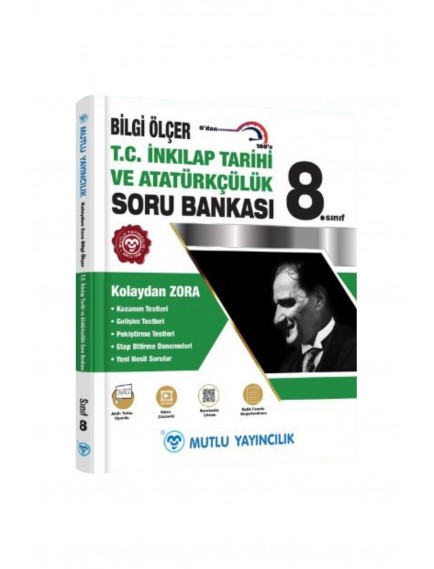 Mutlu Yayınları 8. Sınıf İnkilap Tarihi Bilgi Ölçer Soru Bankası