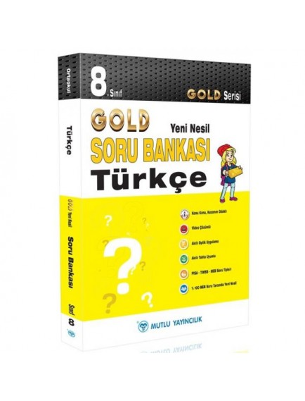Mutlu Yayınları 8. Sınıf Türkçe Gold Yeni Nesil Soru Bankası