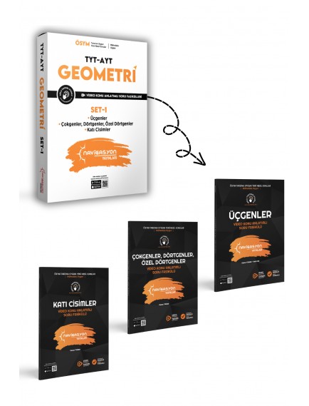 Navigasyon Yayınları Tyt-Ayt Geometri Seti-1 Video Konu Anlatımlı Soru Fasikül Seti(26)