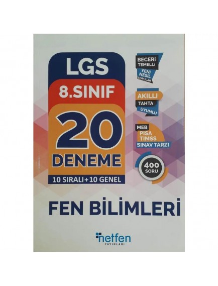 Netfen Yayınları 8. Sınıf İngilizce 20'Li Deneme