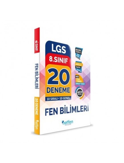 Netfen Yayınları 8. Sınıf Lgs Fen Bilimleri 20 Deneme