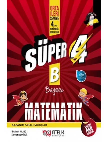 Nitelik Yayınları 4. Sınıf Matematik Yeni Nesik Süper Soru Kitabı