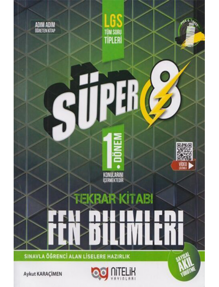 Nitelik Yayınları 8. Sınıf Fen Bilimleri Süper Soru 1.Dönem Tekrar Kitabı