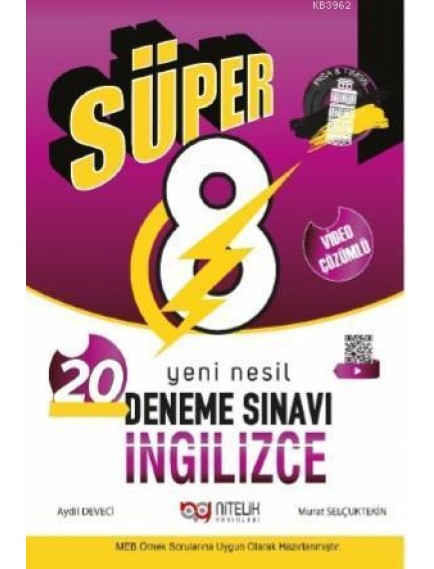 Nitelik Yayınları 8. Sınıf İngilizce Süper Yeni Nesil 20'Li Deneme