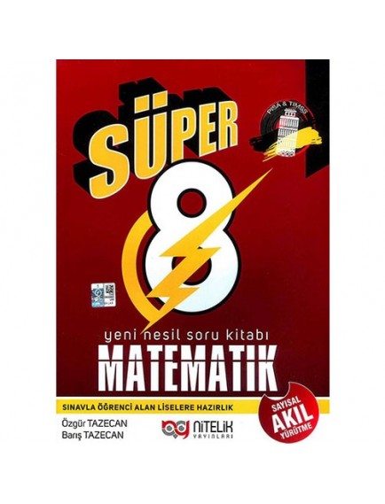 Nitelik Yayınları 8. Sınıf Süper Matematik Soru Kitabı