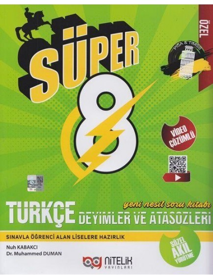 Nitelik Yayınları 8. Sınıf Türkçe Deyimler Ve Atasözleri Yeni Nesil Süper Soru Kitabı
